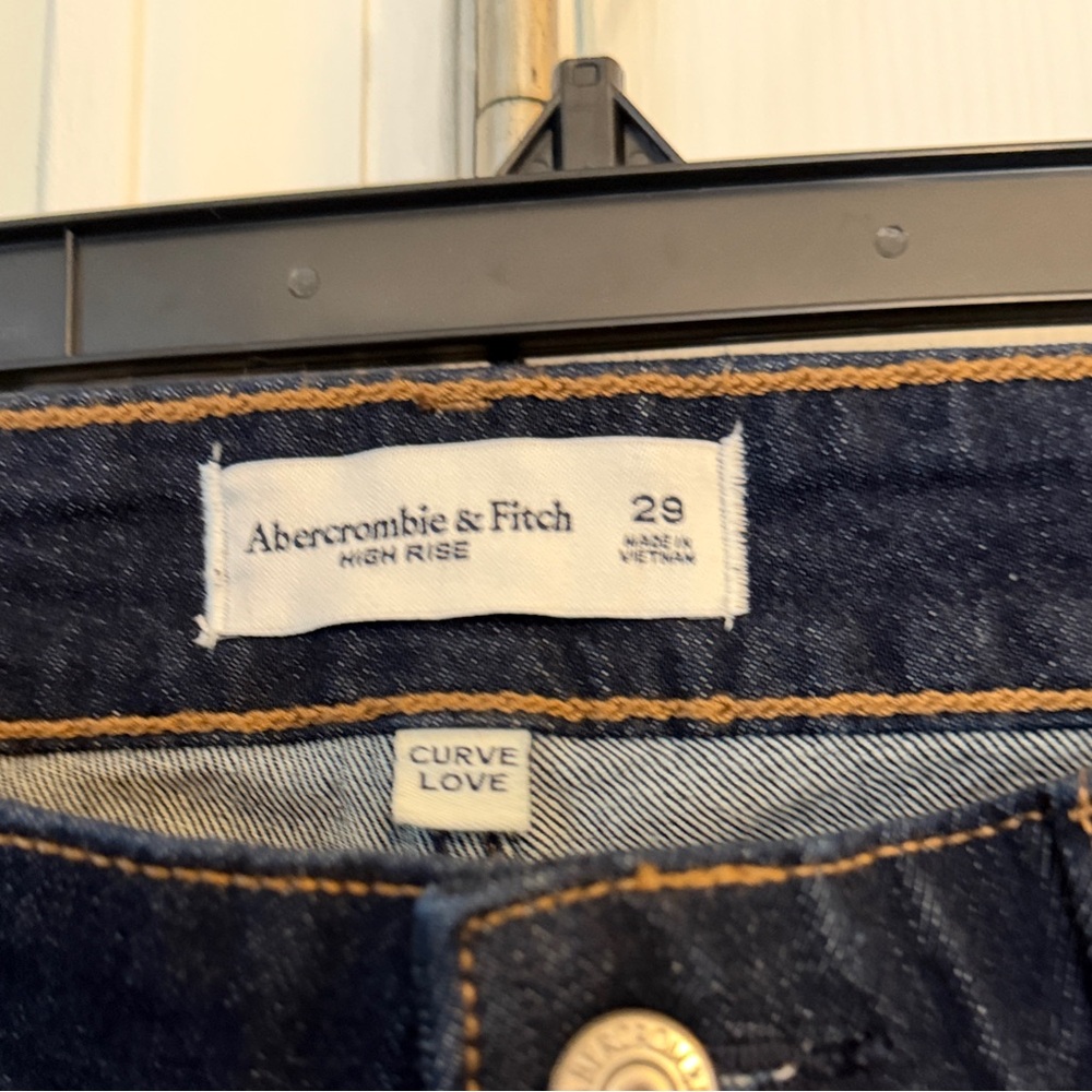 Abercrombie & Fitch Dark Blue High Rise Jeans - Picture 4 of 5